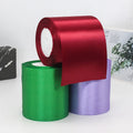 Wholesale 10cm Slit Edge Polyester Satin Ribbon Roll Single Face 100% Polyester for Graduation Sash Decoration