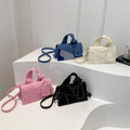 2026 New Arrival Women's Geometric Pattern Cover Closure Small Fashion Canvas Handbags