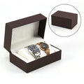 Manufacturers Wholesale Watch Display Box Watch Storage Box High-grade PU Leather Double Watch Jewelry Clamshell Box