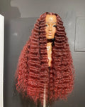 Wholesale Brazilian 13x6/13*4 Deep Wave Transparent for Lace Front Wig Black Brownish Red Virgin Remy Human Hair Long Wigs