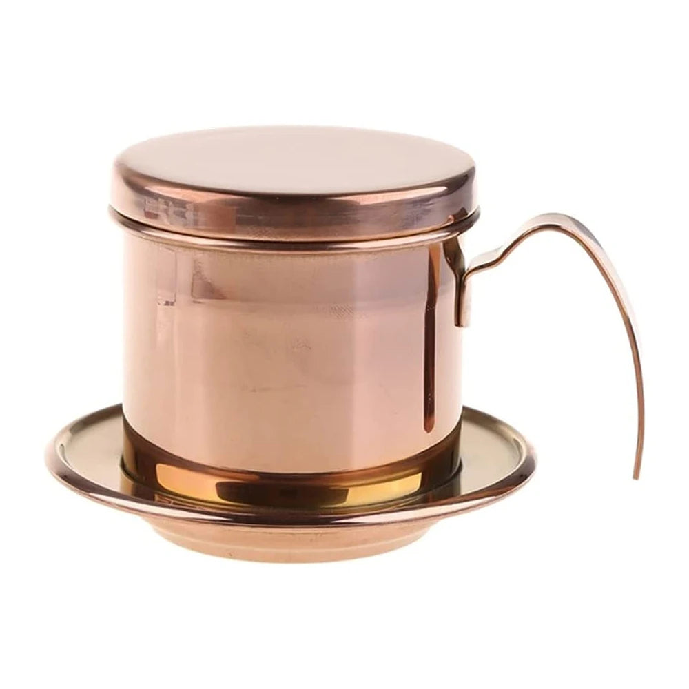 Portable Vietnam Coffee Phin Filter Storage Container Metal Stainless Steel Reusable Vietnamese Coffee Filter