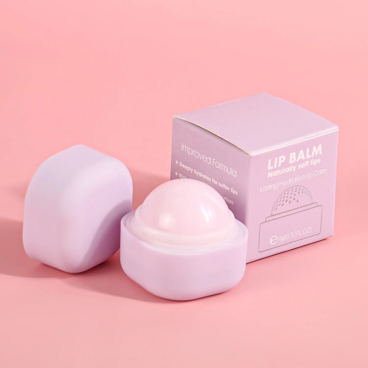 4 Flavors Fruit Lip Balm Private Label pink Lips Balm Vegan Moisture Lip Balm Ball