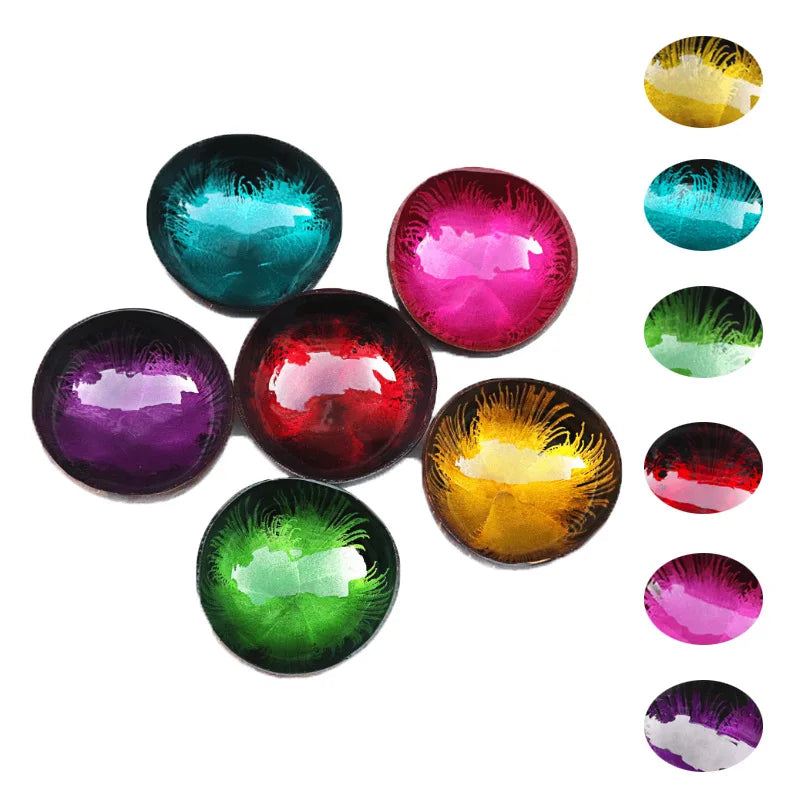 Natural Eco-Friendly Coconut Shell Bowl Color Enamel Modern Luxury Design Coconut Bowl for Party Use