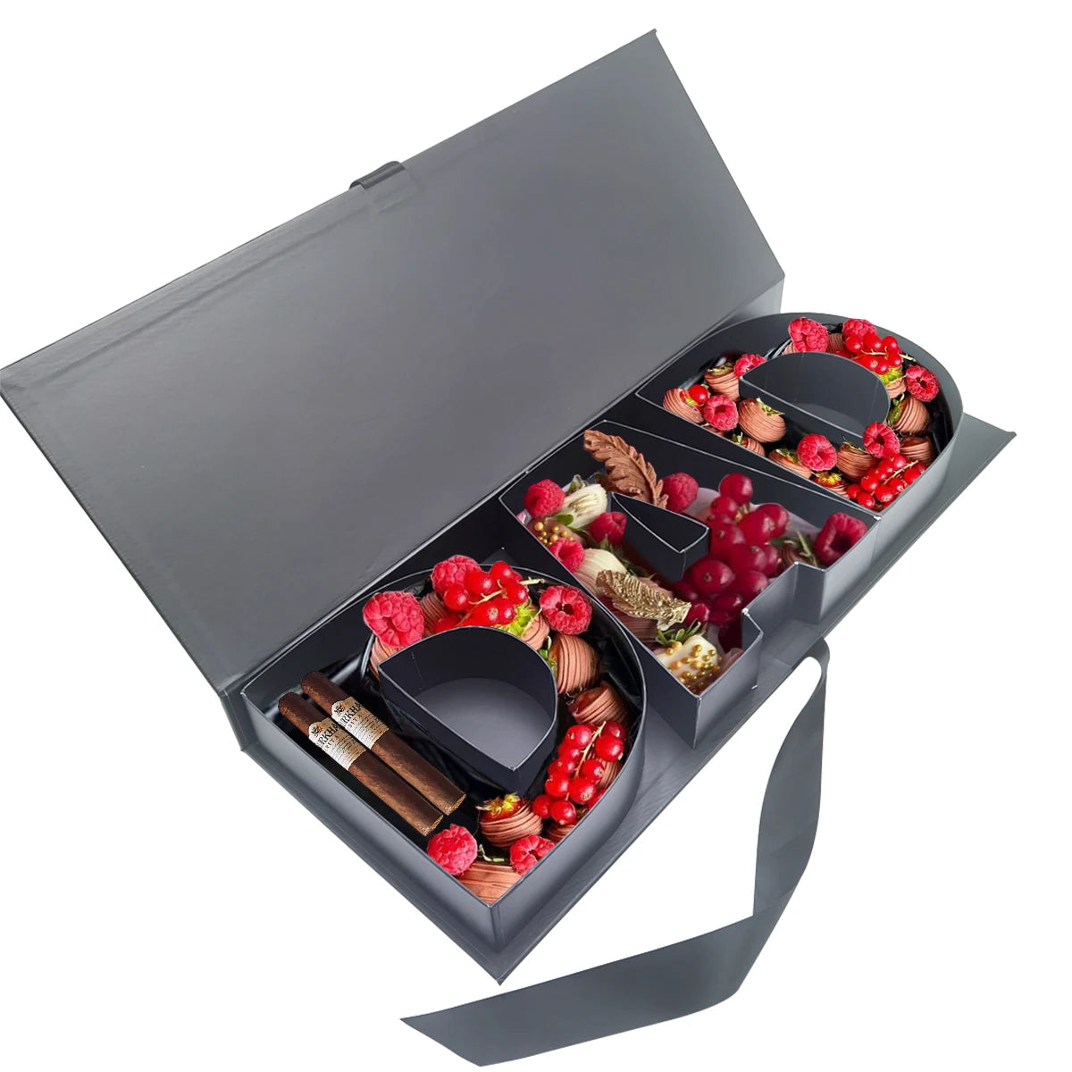 Father's Day Sweet Flower Arrangement Charcuterie Fillable Chocolate Cardboard Letter DAD Shaped Gift Box