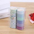 Cute Multi-color Multiple Tapes  DIY Colorful Leaves  Washi  Tape Set Art Supplies Student Paper Tape 12 Rolls