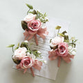 2024 Popular Bride Bridesmaid Flower Bracelets Wedding Prom Hand Artificial Silk Wrist Corsage Flowers