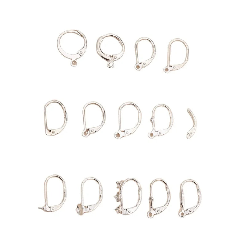 S925 Sterling Silver Earring Hooks French Leverback Earwire Earrings Clasp for Jewelry Making Findings