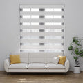 Customized Motorized Electric Zebra Roller Blinds Office Smart Wifi Window-blinds With Remote Solar Powered