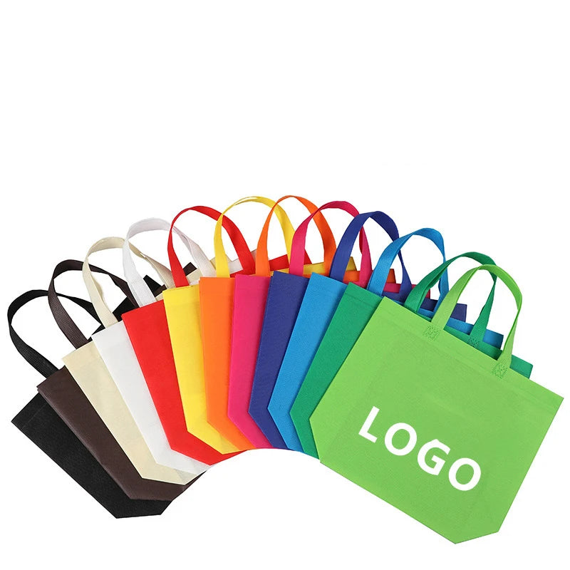 Customized Blank Non-woven Fabric Handbags in Stock Supermarket Shopping Bags Thickened Non-woven Fabric Bags for Clothing