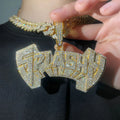 Fully Buss Down Luxury Jewelry Iced Out 925 Silver With Lab Grown Moissanite Diamond Baguette Pendant Chain