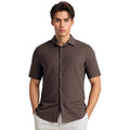 Custom ODM Summer Thin Fabric Turn-down Collar Shirt Short Sleeve Breathable Anti-Pilling Loose Casual Solid Color Mens Lyocell
