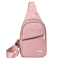 Minimalist Unisex Chest Backpack New Multi-layer Embroidered Thread Large Capacity Zipper Letter Waterproof Outdoor Casual
