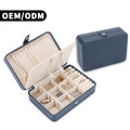 Portable Mini Pu Leather 2 Layer Travel Jewelry Organizer Box for Women