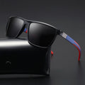 TR90 Frame Classic Blue Square Sunglasses for Men Designer Polarized Glasses for Outdoor Driving Cycling Fashionable for Men
