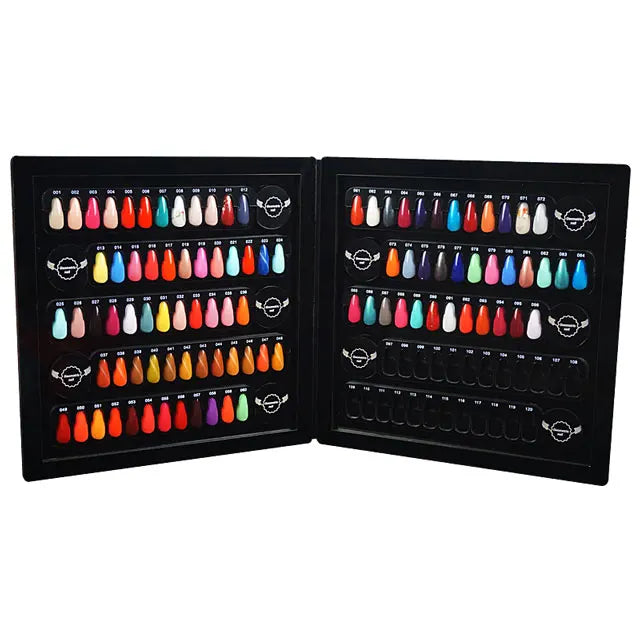 Professional 120 Color Acrylic Nail Enhancement Display Album Eco-Friendly ABS Material Removable DIY Friendly Nail Paint Card