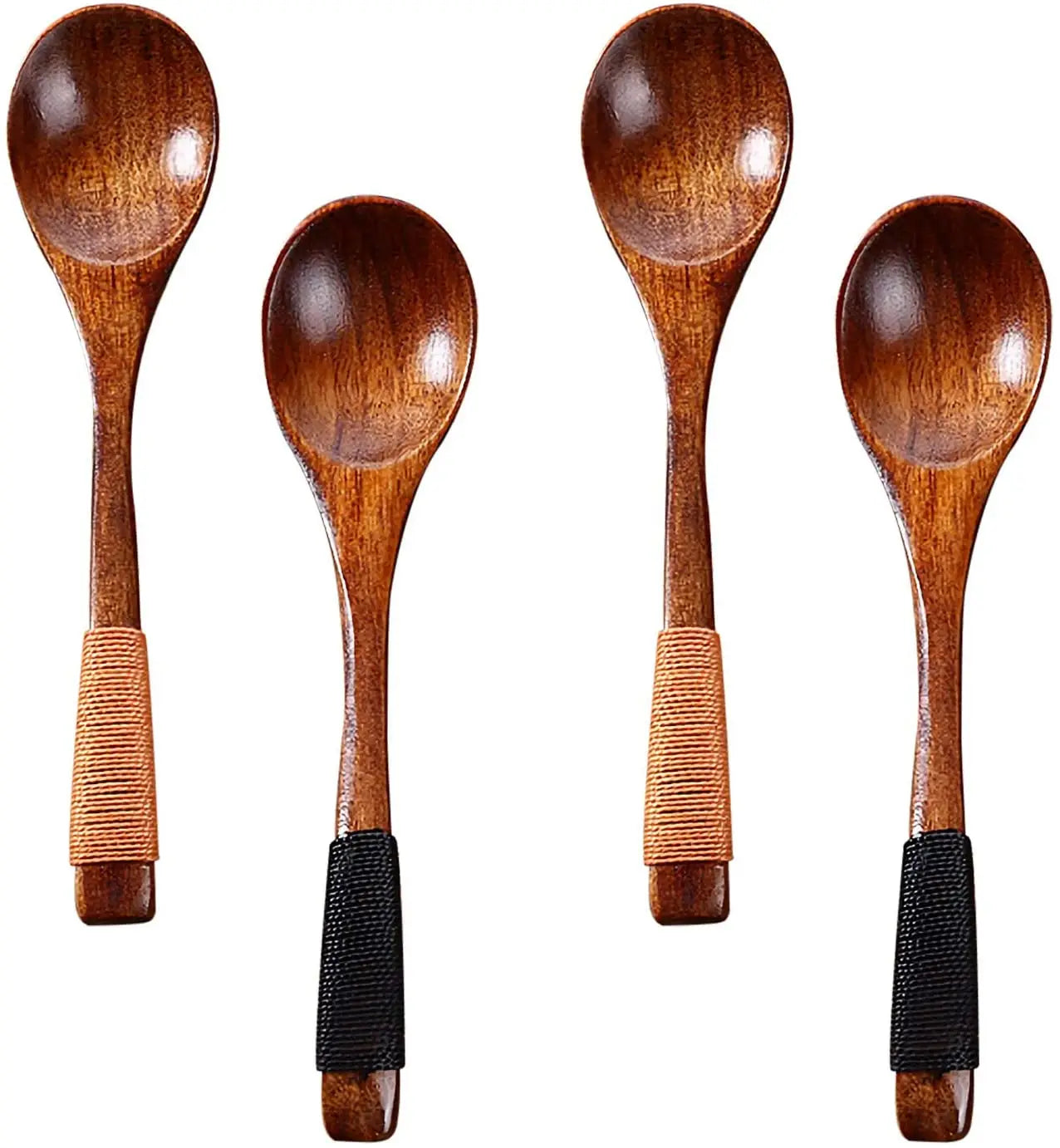Handmade Small Wooden Bamboo Solid Salt Spoon for Kitchen Customized Logo for Travel Use in Coffee Tea Jam Bath Salts