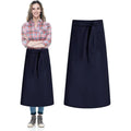 Unisex Bistro Chef Apron Polyester Breathable Two Pockets Extra Long Waist Ties for Servers Chef Front of House Staff
