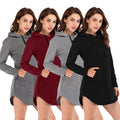 Europe and the United States Autumn and Winter Hot Sell Hoodie Grab Fleece Mid-long Pocket Hooded Hoodies