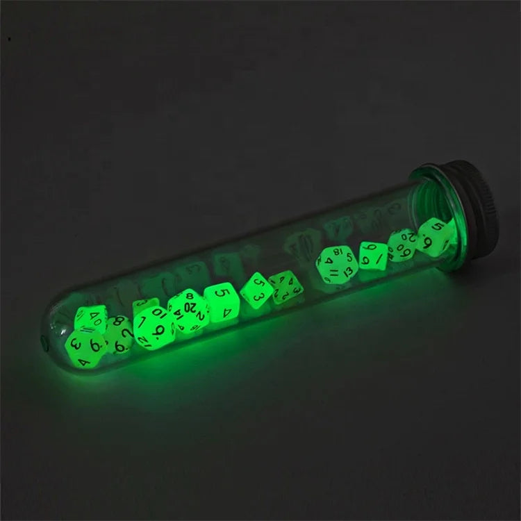 Factory Price Custom RPG DND Dice Tube Small Clear Plastic Tubes with Lid