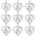 Wholesale 925 Sterling Silver Heart Pendant Colorful CZ Gemstones Custom Personalized Heart Pendant for 2025 Mother's Day Gift