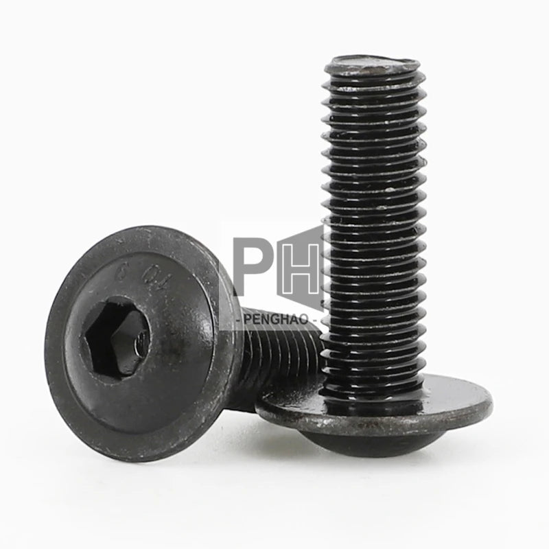 OEM M3 M4 M5 M6 M8 M10 Hex Socket 10.9 High Strength Black Oxidation Allen Bolts Flange Button Head Screws