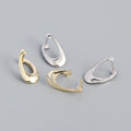 Newest Fashion Design S925 Sterling Silver Oval Clip on Earrings Irregular Geometric Hoop Earrings for Women Girls Jewelry Gift