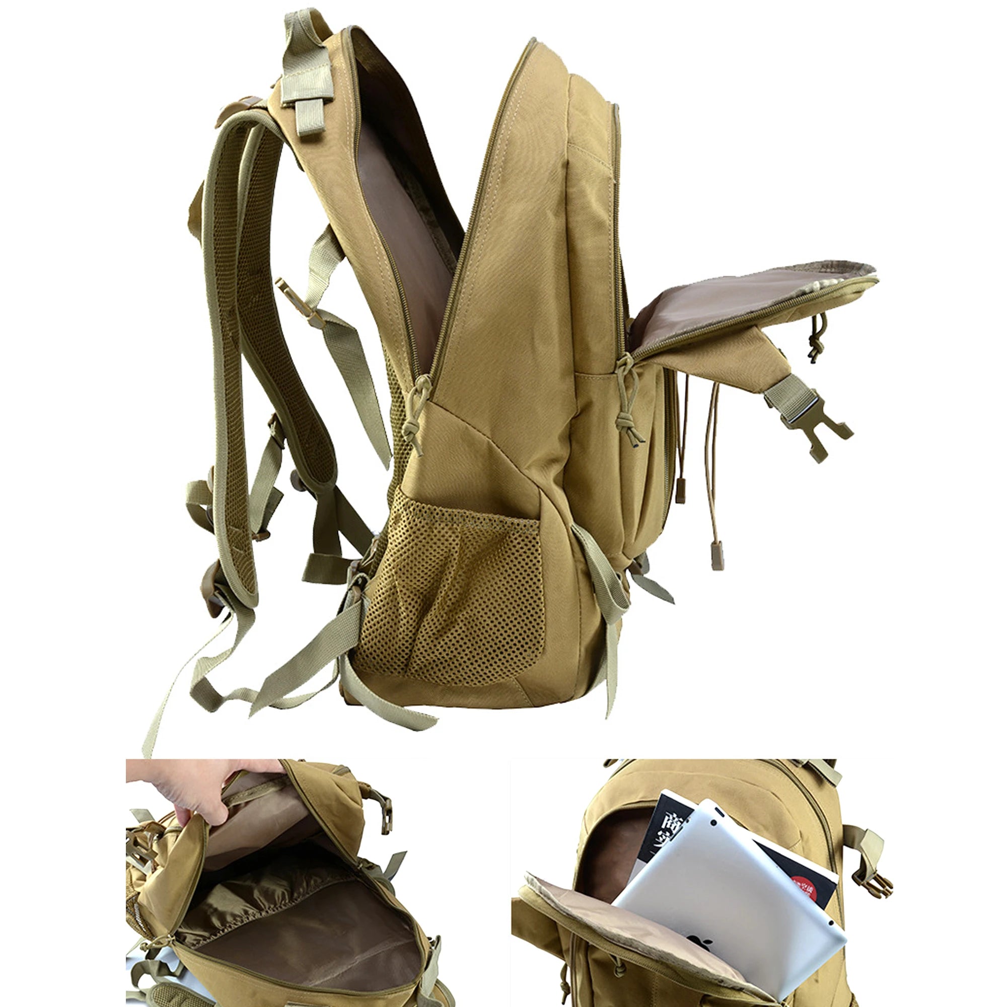 Best Great Anti-Theft Polyester Water Resistant 30L Day Trip Hiking Backpack for Youth Hikes with Hydration Pack
