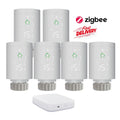 HY368  TRV WiFi Thermostatic Smart Home Zigbee Thermostat Radiator Valve Head 6+1 Gateway