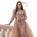 AL1507 Wholesale Customization Luxury Long-Sleeved Wedding Dress for Women Customizable Lehenga Choli Crystal Ruffle for Bride