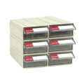 Leadloong F1 White 6pcs Plastic Desktop Storage Box 80*95*50MM/7*3.7*2 Inch Stackable Organizer Drawers