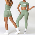 Yoga Sets Fitness Women New Arrival Wholesale Outdoor Custom Logo Workout Nylon Spandex Gym Women Fitness Set