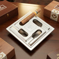 JIFENG JF-2022 Luxury 4-Slot Windproof Square Custom Logo Metal Cigar Ashtray with Lid for Cigar Bar