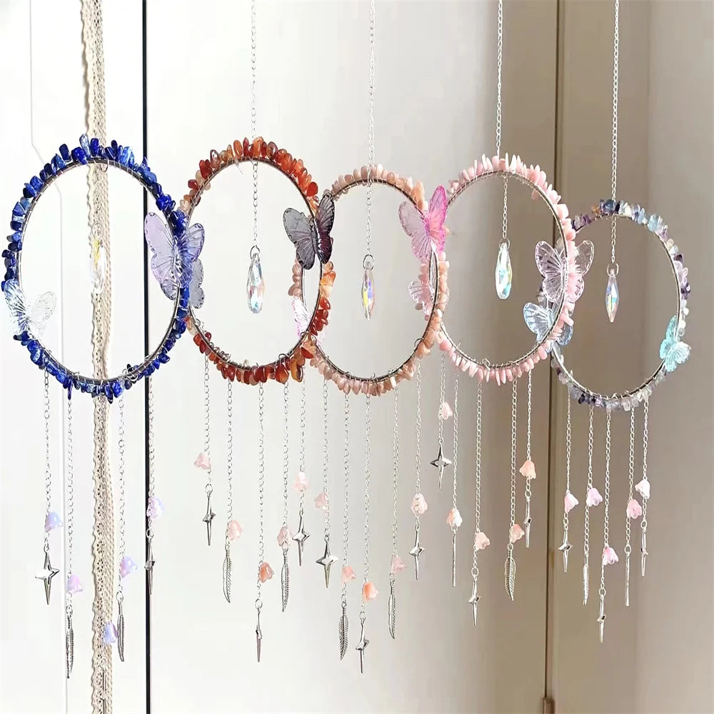 Wholesale High Quality Natural Crystal DIY/moon Heart Round Gravels Sun Catcher for Ornament
