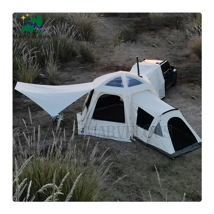 8 - 20+ Person Waterproof Double Layer Multi Connectable Family Camping Dome Tent for Outdoor Party Car Rear Tailgate Boot Tent