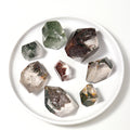 Natural Crystal Polished Geometric Shape Green Ghost Quartz Phantom Gravel Tumble Stone