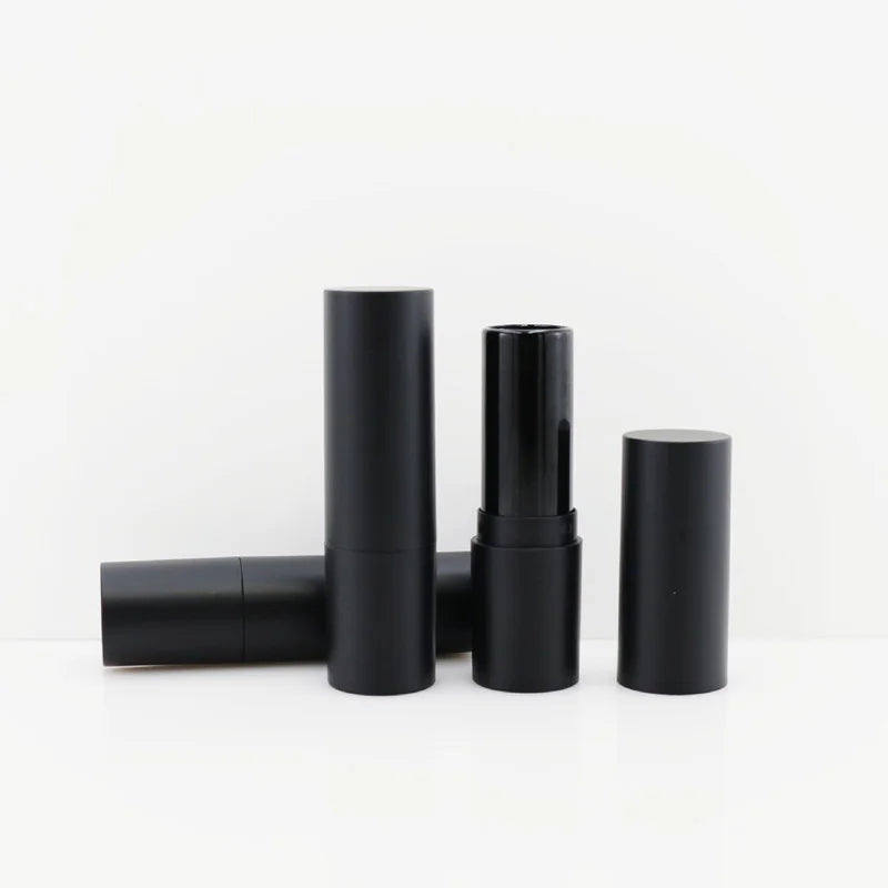 Wholesale 3g Fancy Empty Black Plastic Lipstick Tube Low MOQ for Cosmetic Packaging 5g Capacity