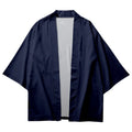 Japanese Traditional Solid Color Kimono Cosplay Samurai Haori Obi Women Men Cardigan Beach Yukata Asian Vintage Clothing