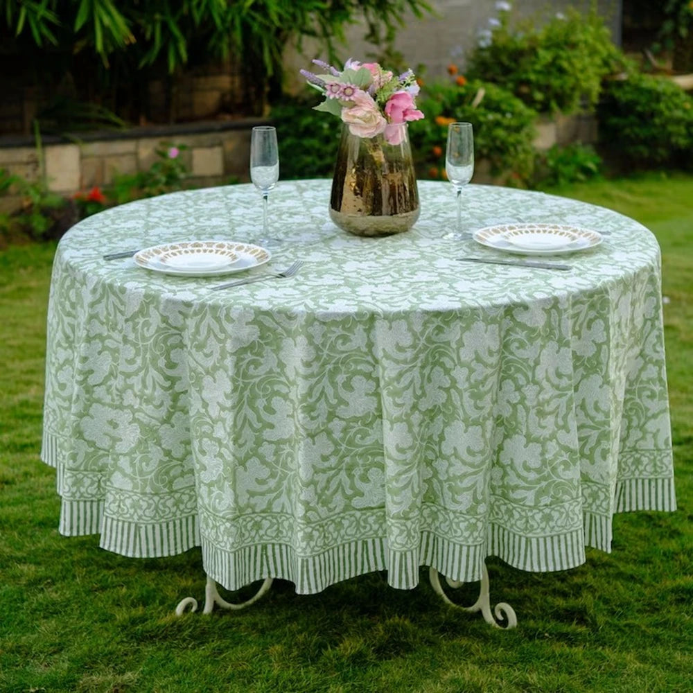 Brand New Handmade Modern Printed Linen Cloth Cotton Tablecloth for Weddings and Home Use Handmade Trade Show Cover