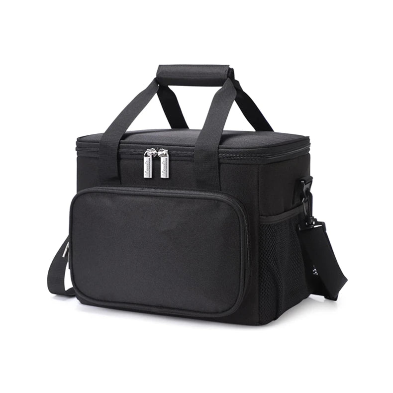 Oxford Double Layer Cooling Lunch Bag Reusable Outdoors Picnic Insulated Thermal Tote Food Storage Box for Family Cooler Bags