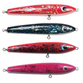 20cm/90g Hot Sale Hard Buddy Wooden GT Surface Lures Deep Sea Handmade Fishing Artificial Baits Top Water Pencil Lures MegaBDM