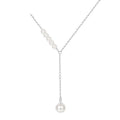 Factory Wholesale  Silver Pearl Necklaces  Pendants for Women Fashion Lady Festival Gift Sterling-silver-jewelry