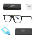 Custom Classic Men Women TR90 Transparent Optical Frames Anti Blue Light Blocking Bluelight Filter Computer Glasses With Case