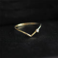 Unique Simple Design Gold and Rhodium Plated Zircon Diamond Ring 925 Ladies Rings