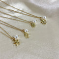 Women's Summer Vacation Beach Necklace Starfish Conch Turtle Clam  Pearl Pendant Jewelry  Stainless Steel Chain for Girl