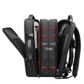 Large Capacity Men's Waterproof Oxford Nylon Raincoat Backpack Zipper Multifunction USB Business Travel Laptop Backpack Bag