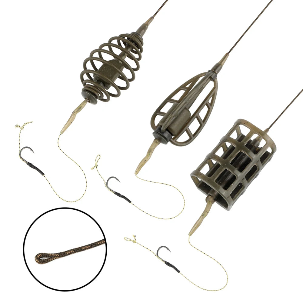 W.P.E Europe Carp Fishing Rig Hair Hand Made Carp Fishing Rig 40g/50g/60g/70g/80g Leader Core Line Carp Fishing Group