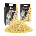 Dust Free Wholesale Plant Clumping Biodegradable Customized 3mm Stripe Shape Millet Tofu Cat Litter Factory