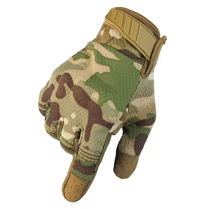 Jungle Storm LS-72 Tactical Camouflage Outdoor Gloves Camping Riding Half Finger Mesh Breathable High-grade Gloves