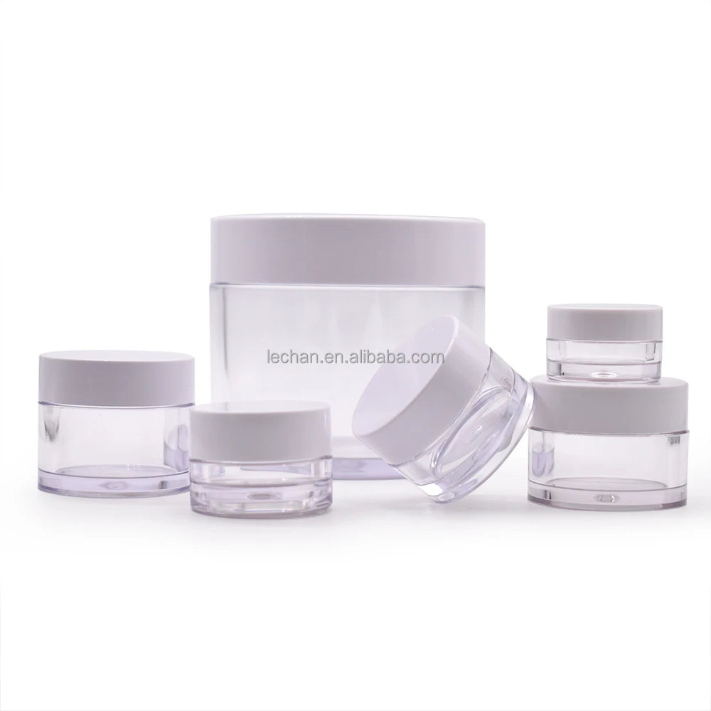 Ready to Stock Thick Bottom Acrylic Jar Transparent Empty Cosmetic Cream Petg Jar 5g