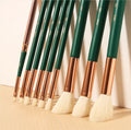 Hot Suppliers Best Price Factory Direct Brushes Supplier Your Own Design 9PCS Green Handle Makeup Brushes Set